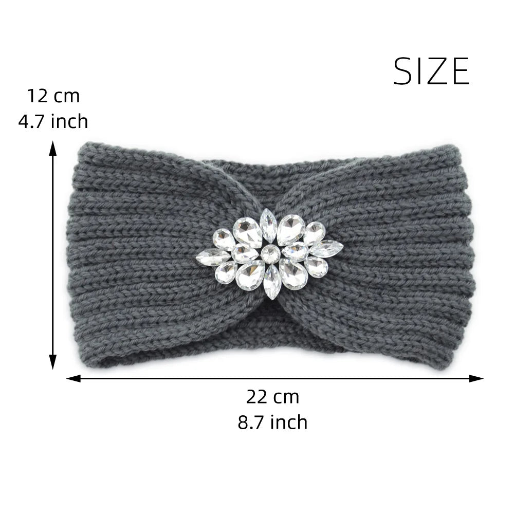 Rhinestone Knitted Headband (36 options)