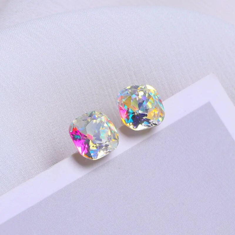 Colorful Crystal Stud Earrings