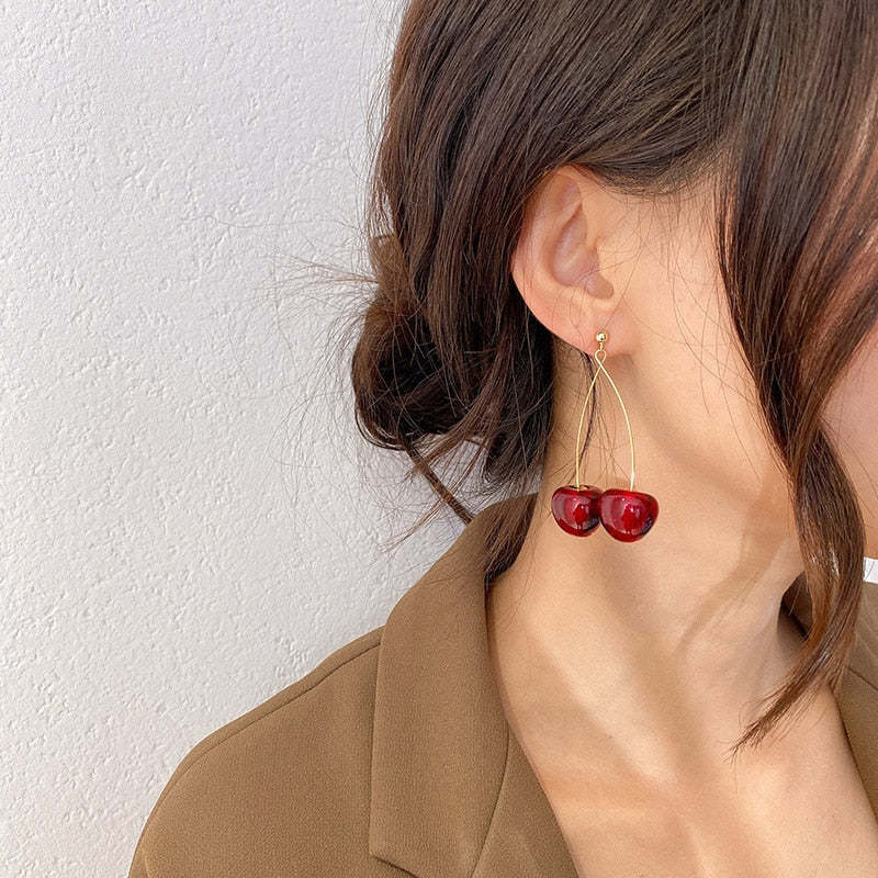 Cute Cherry Earrings (4 options)