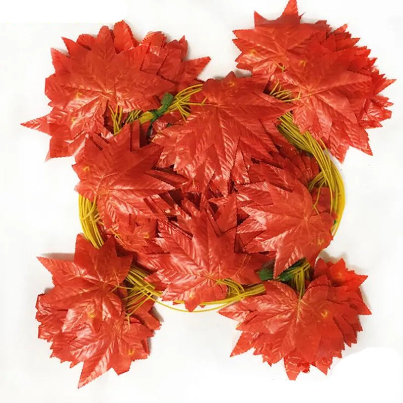 24pcs Maple Leaf Plastic Vines