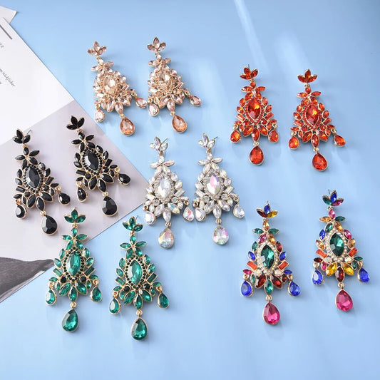 Colorful Crystal Earrings (6 colors)