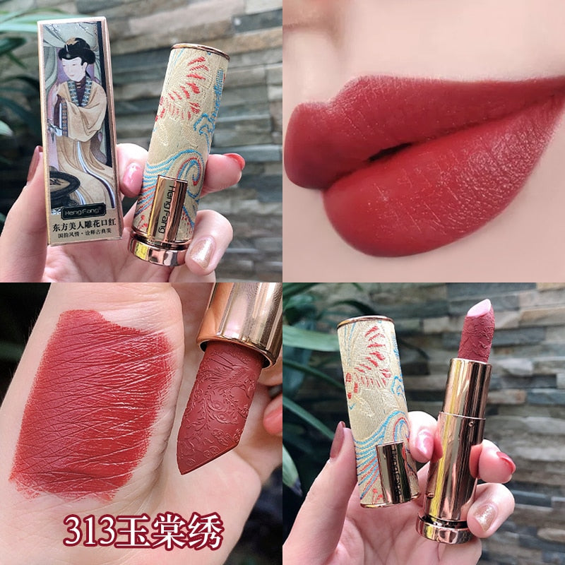 CLEARANCE! Oriental Carved Velvet Lipstick (6 colors)