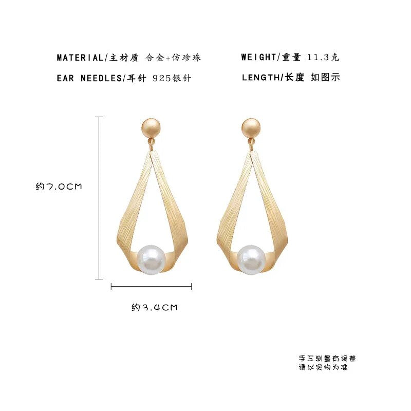 Pearl Pendant Drop Earrings (2 styles)