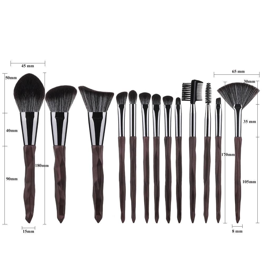 Crystal Makeup Brushes Set (1/2) (6 colors)