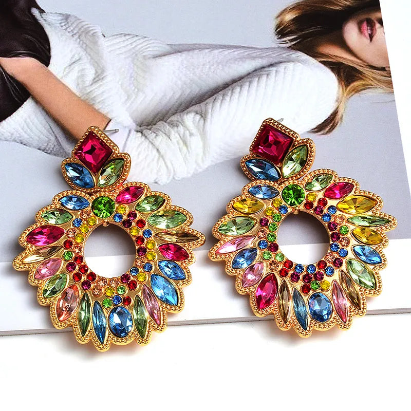 Colorful Crystal Earrings (8 colors)