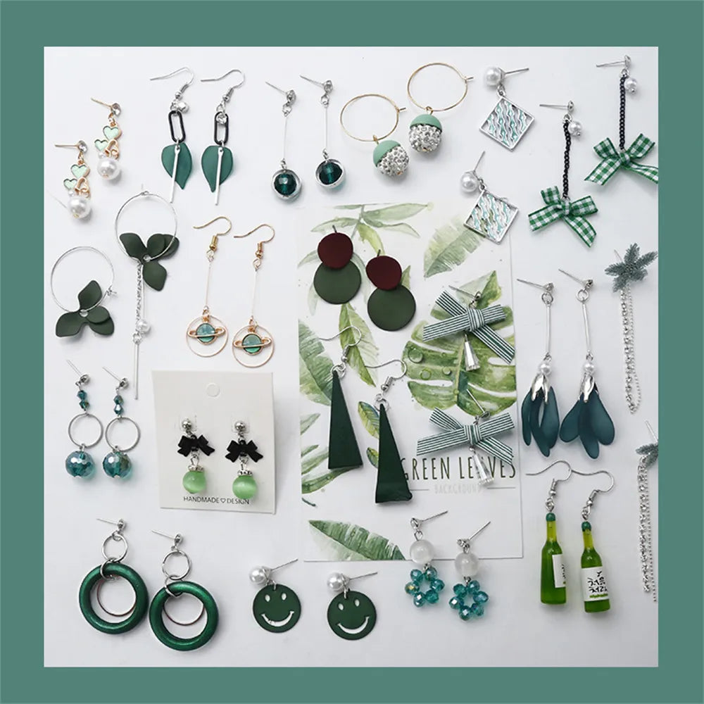 Green Earrings (54 styles)