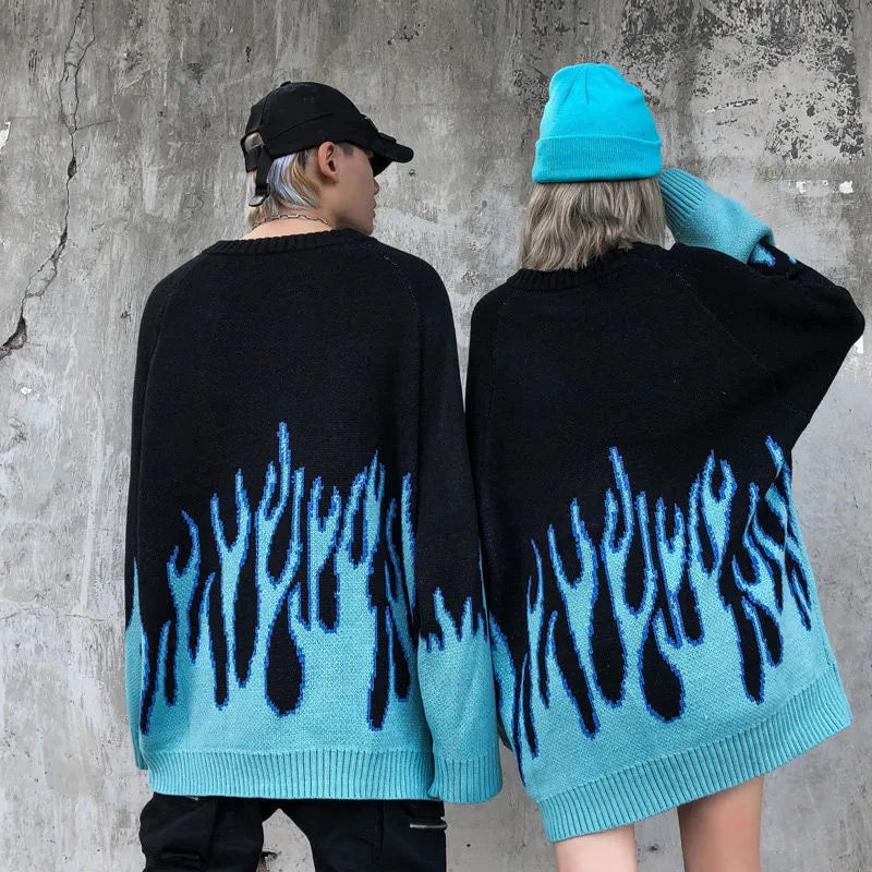 Flame Sweater (Orange/Purple/Blue)