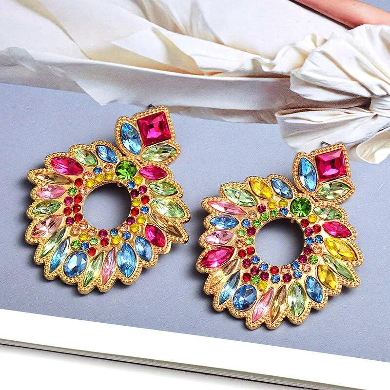 Colorful Crystal Earrings (8 colors)