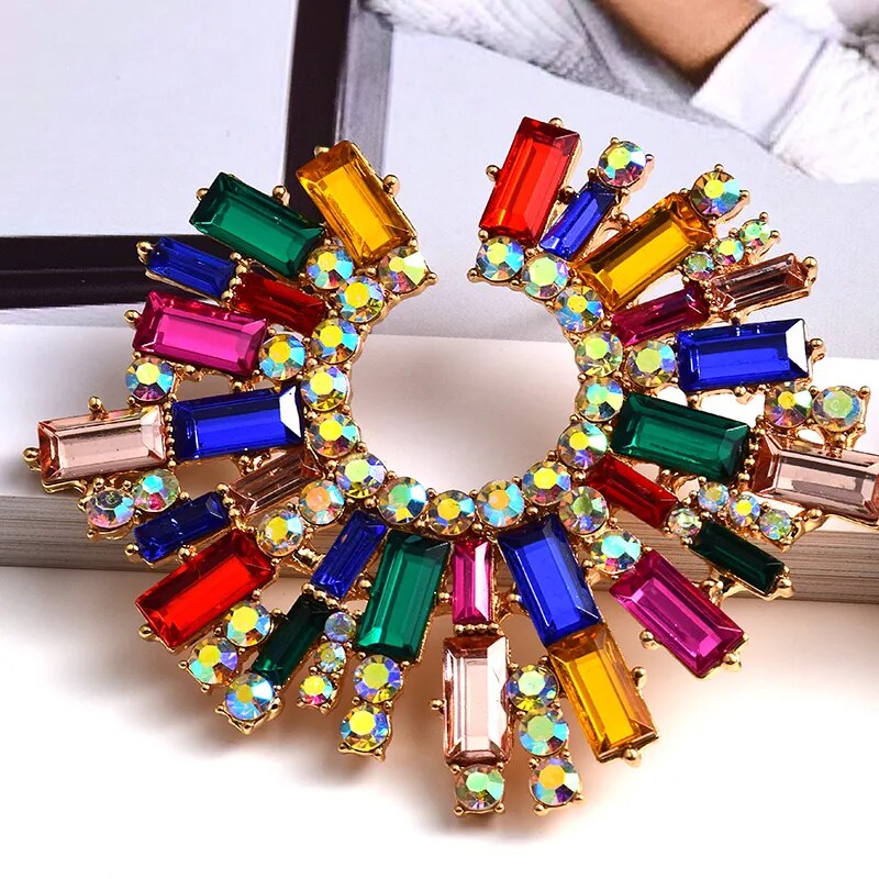 Colorful Crystal Earrings (10 colors)