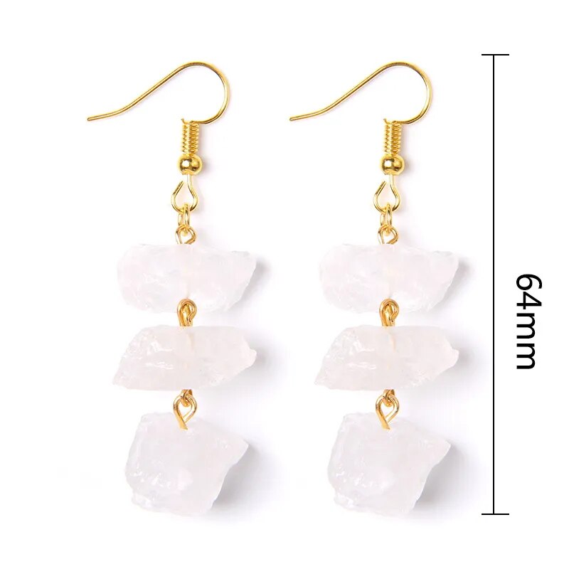 Natural Crystal Earrings (10 options)