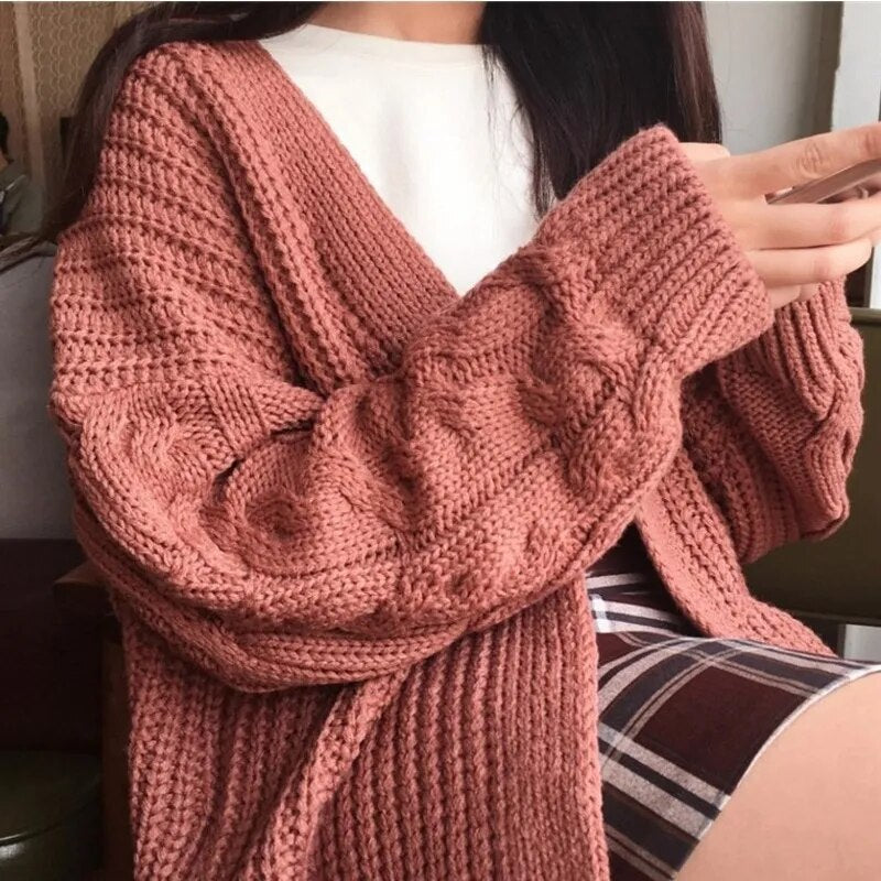 Oversized Knit Cardigan (5 colors)