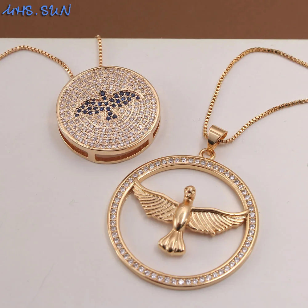 Holy Spirit Bird Pendant Necklace