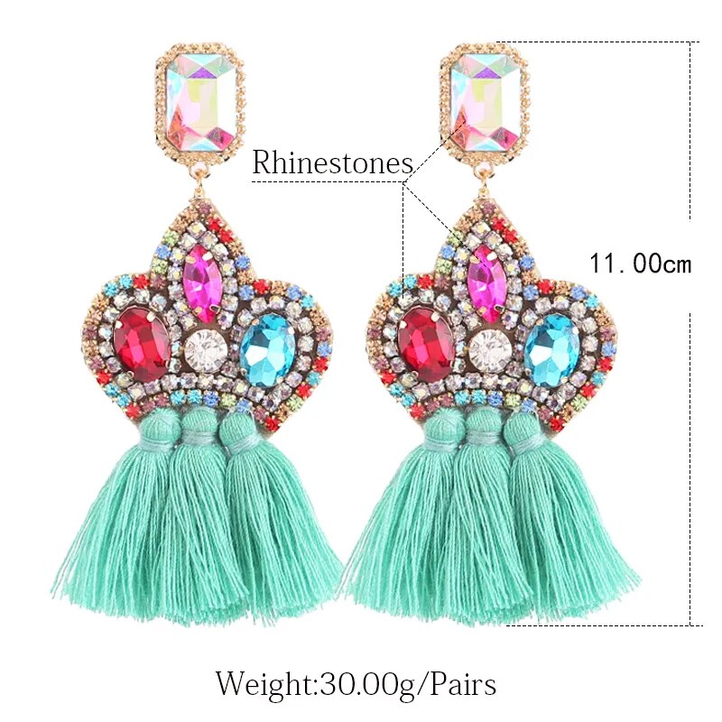 Tassel Crystal Drop Earrings (56 styles)