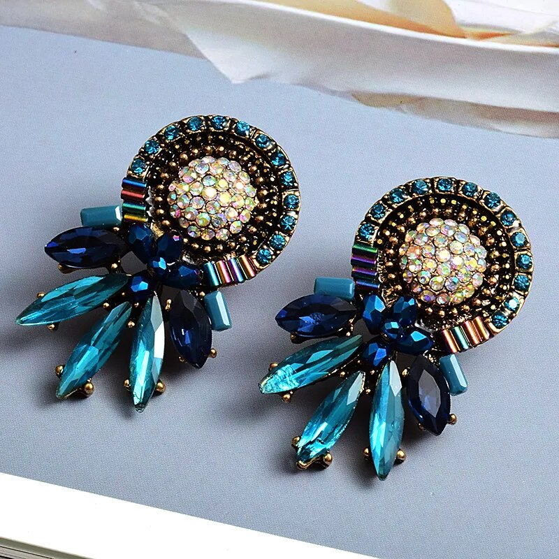 Colorful Crystal Earrings (9 colors)