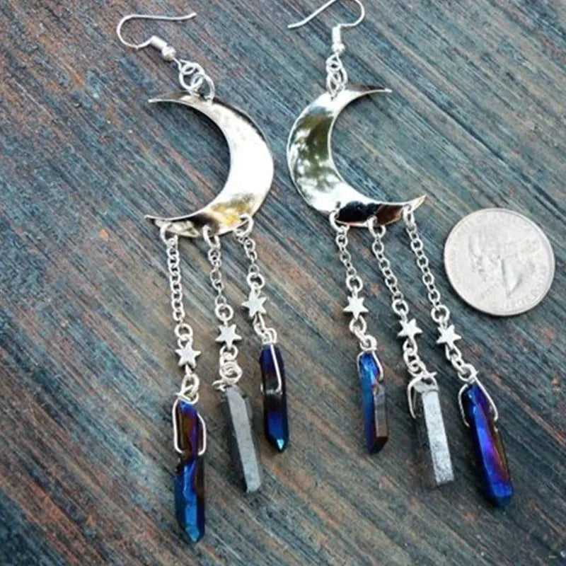 Moon Goddess Earrings (Silver/Gold)