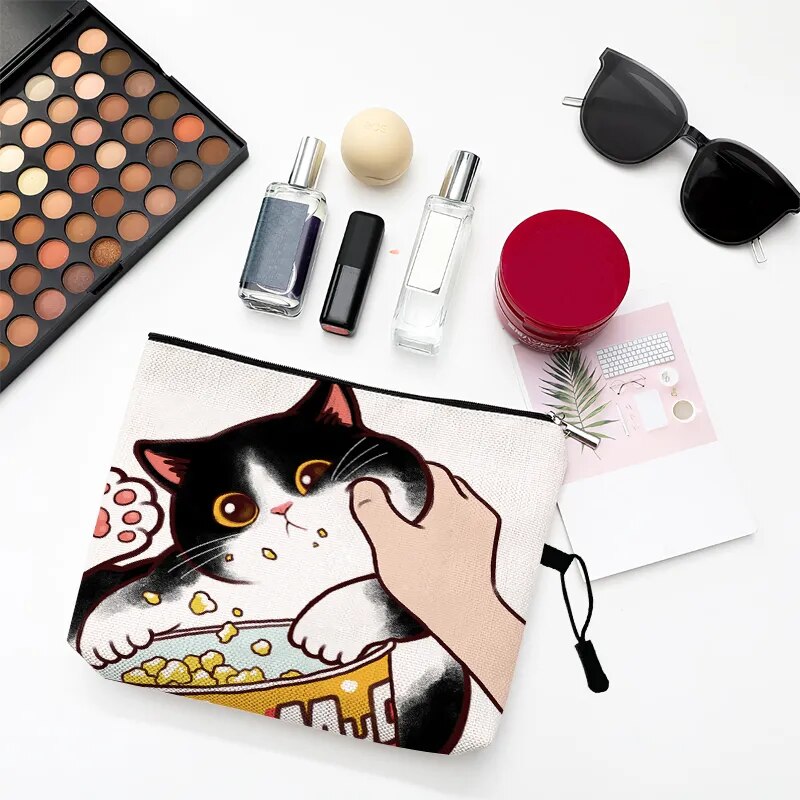 Cute Kissing Cat Makeup Bag (18 options)