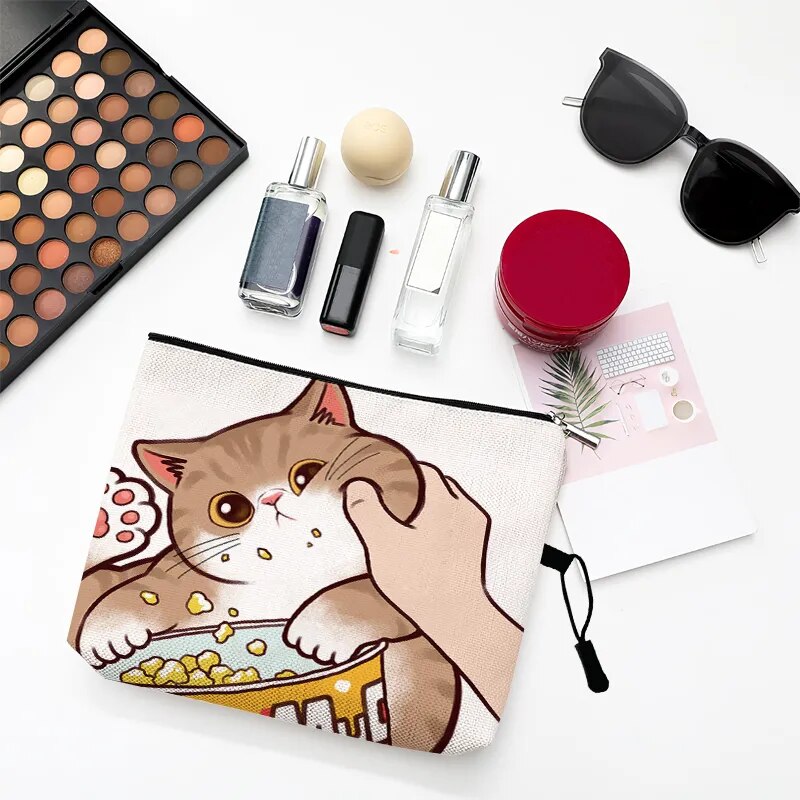 Cute Kissing Cat Makeup Bag (18 options)