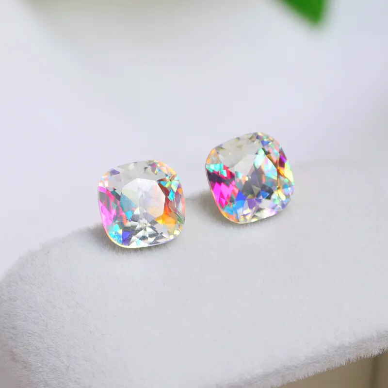 Colorful Crystal Stud Earrings