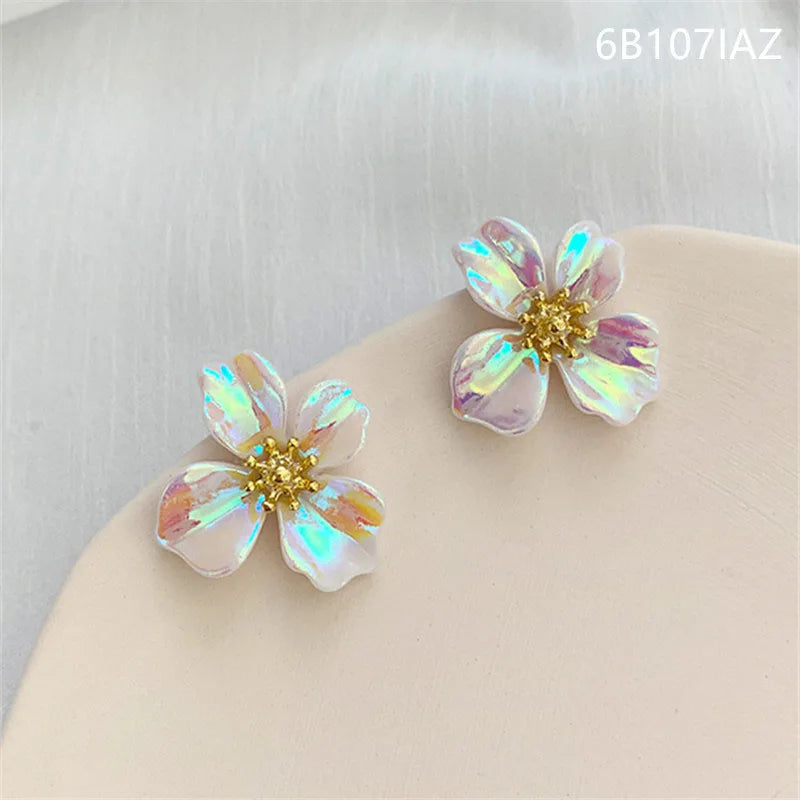 CLEARANCE! Iridescent Flower Earrings