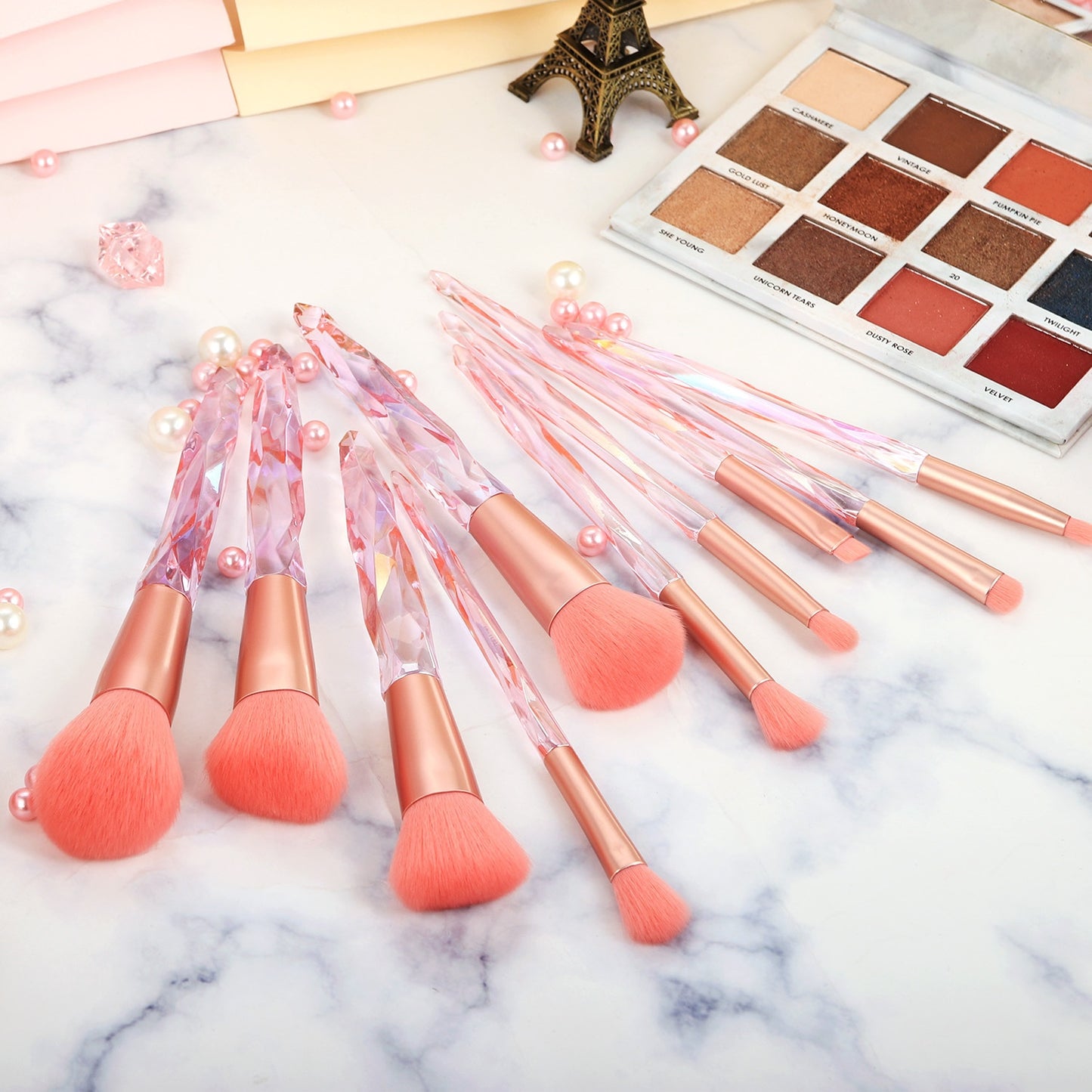 Crystal Makeup Brushes Set (2/2) (4 colors)