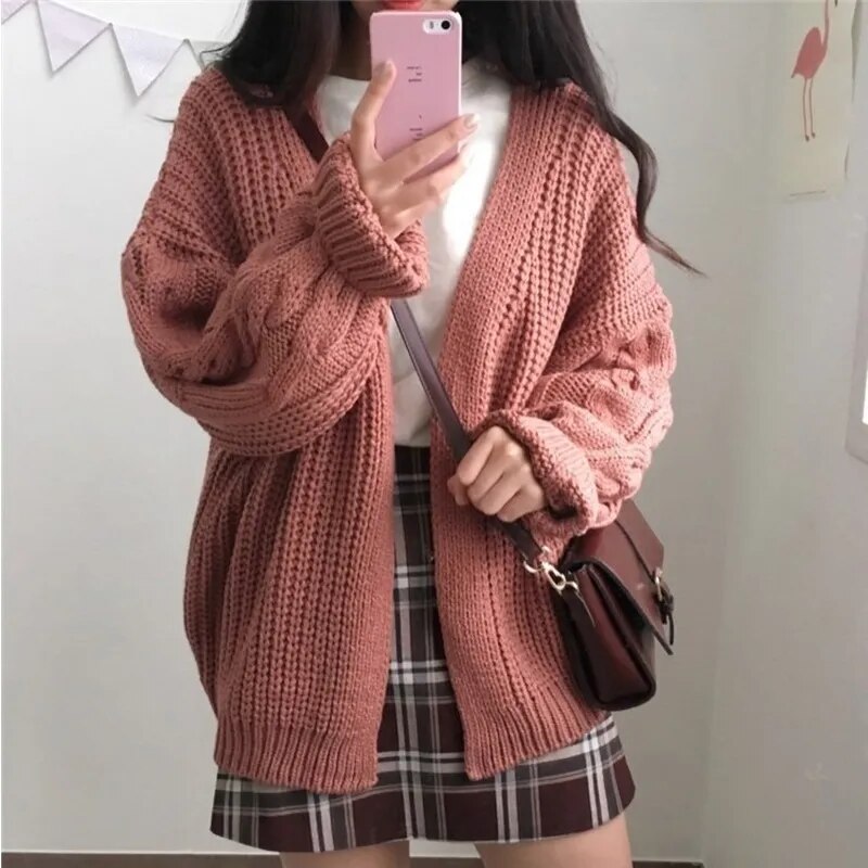 Oversized Knit Cardigan (5 colors)