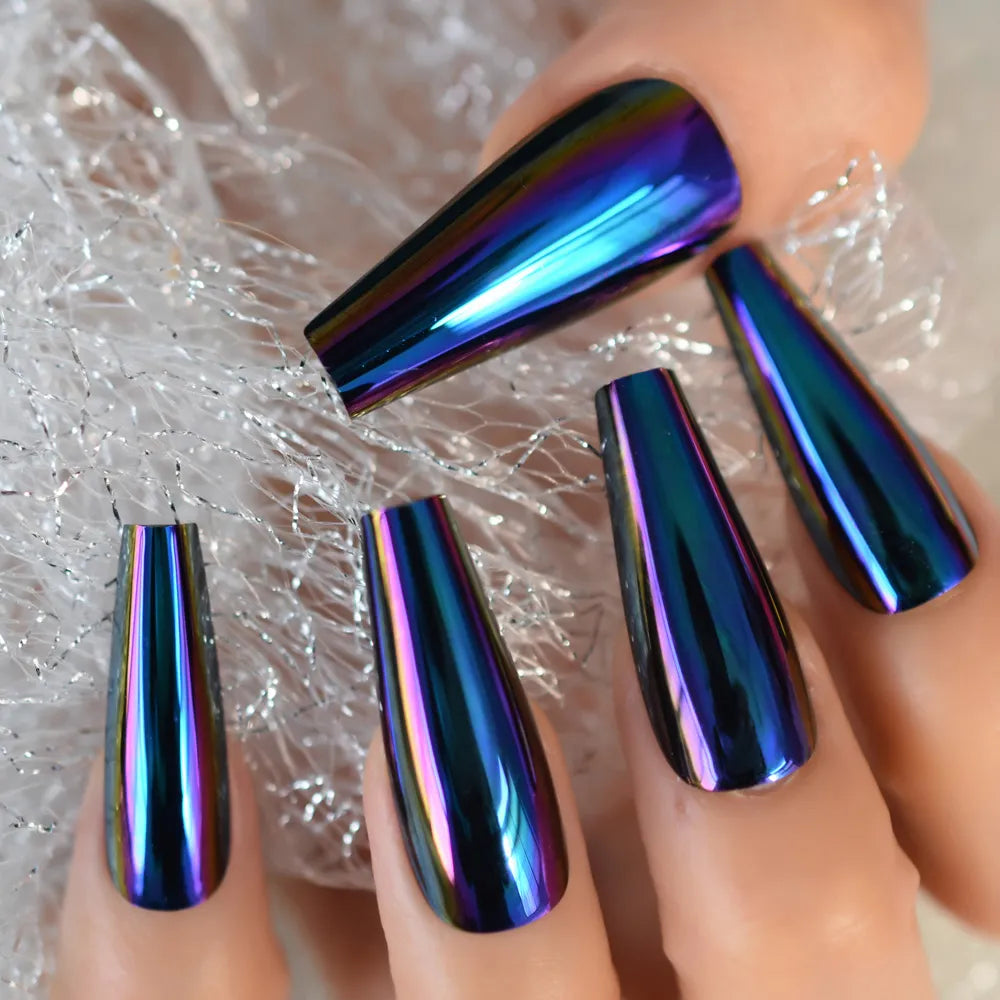 24pcs HOLO Press on Nails (3 colors)