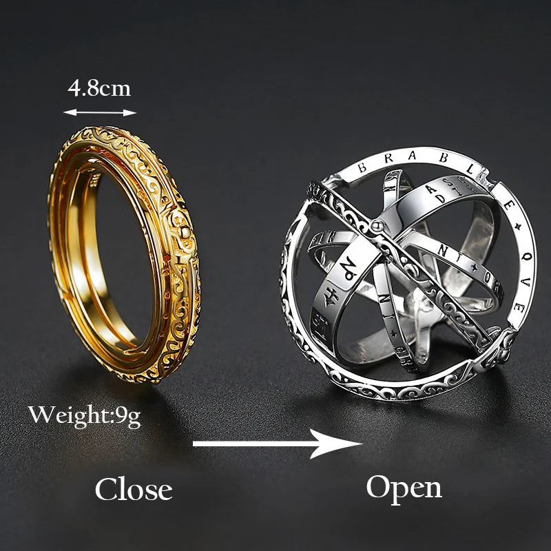 Foldable Sphere Ring (Silver/Gold)