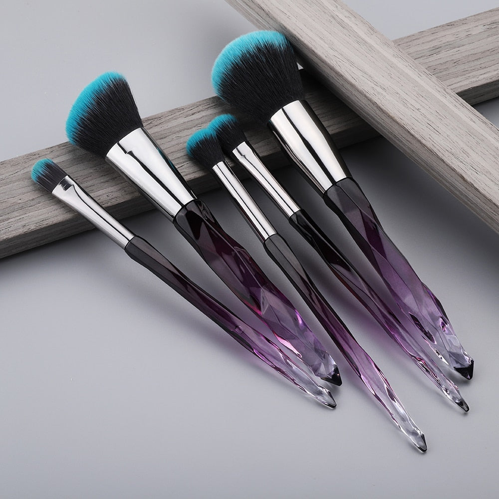 Crystal Makeup Brushes Set (1/2) (6 colors)