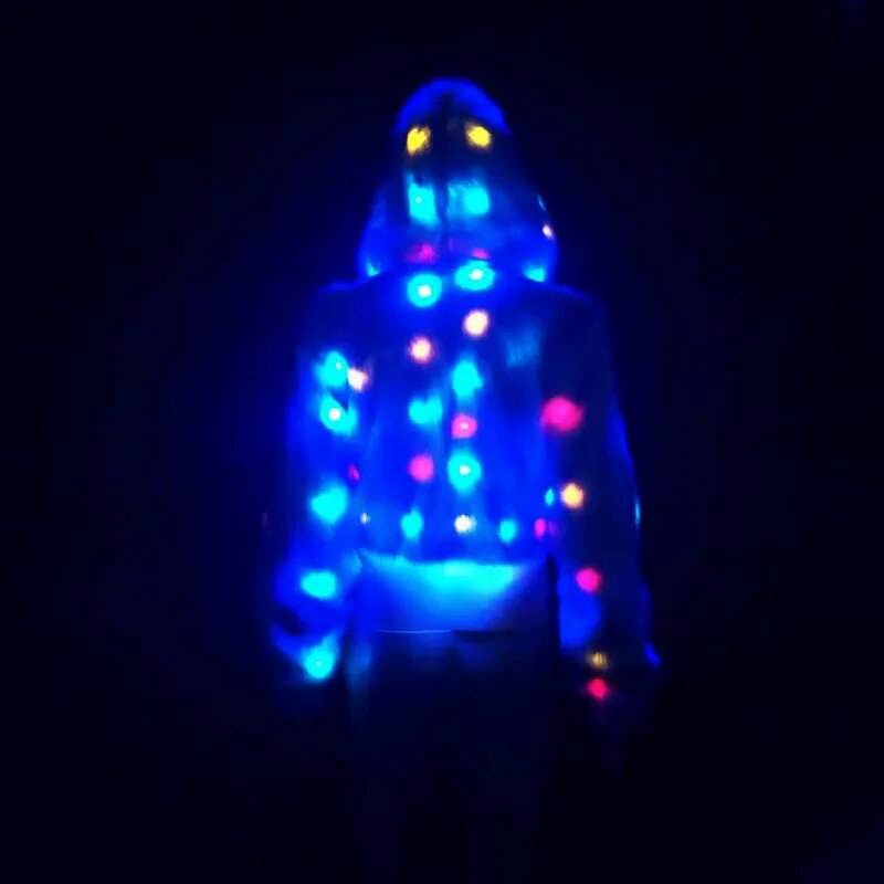 LED Faux Fur Coat