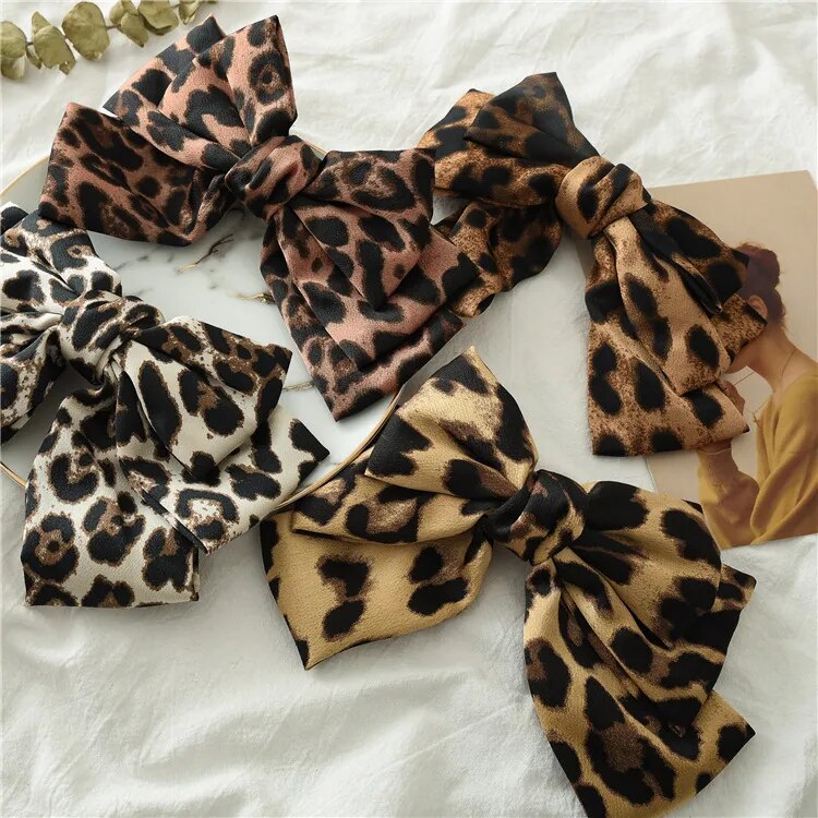 Leopard Big Bow Hair Accessory (5 options)