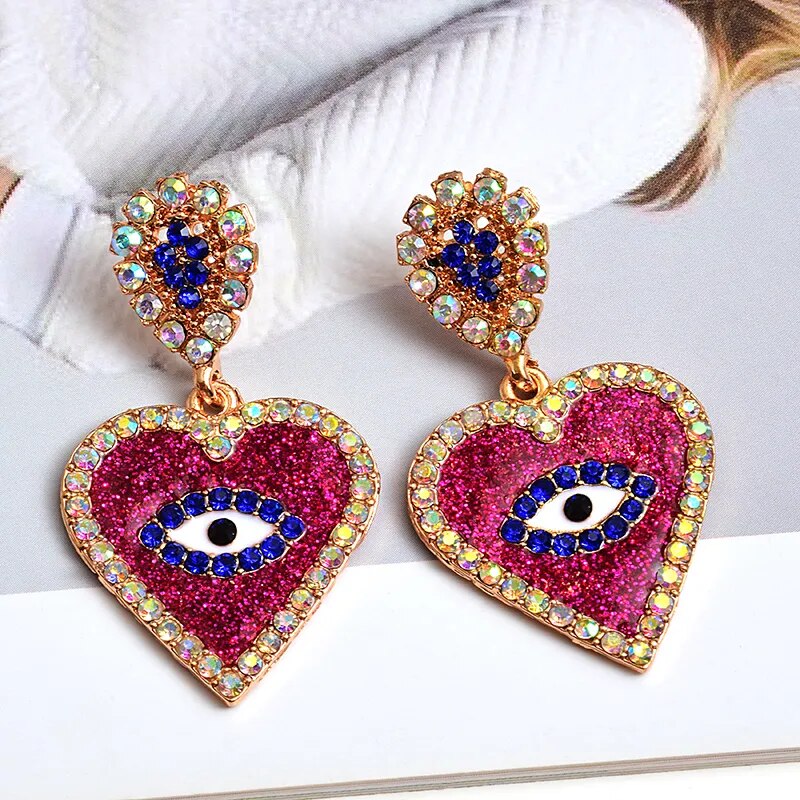 Colorful Heart Earrings (2 colors)