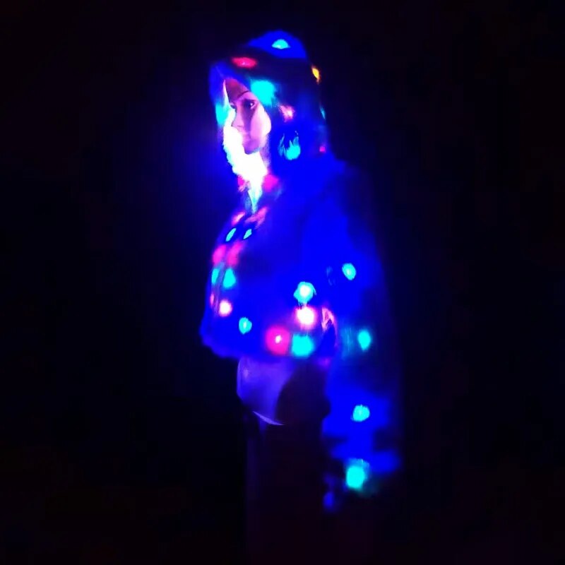 LED Faux Fur Coat