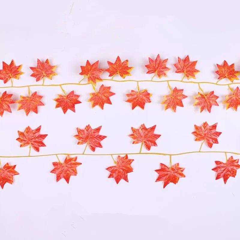 24pcs Maple Leaf Plastic Vines