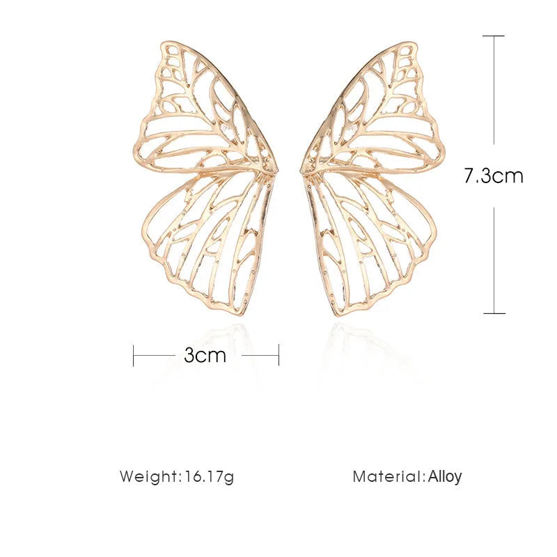 Butterfly Wing Earrings (Silver/Gold)