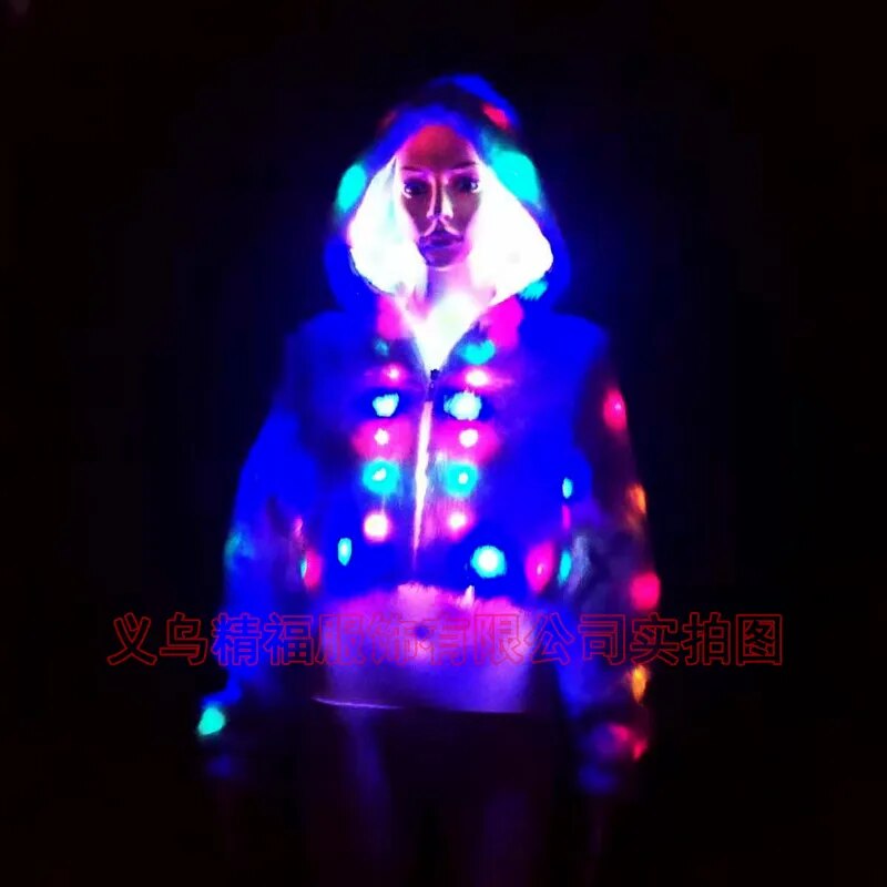 LED Faux Fur Coat