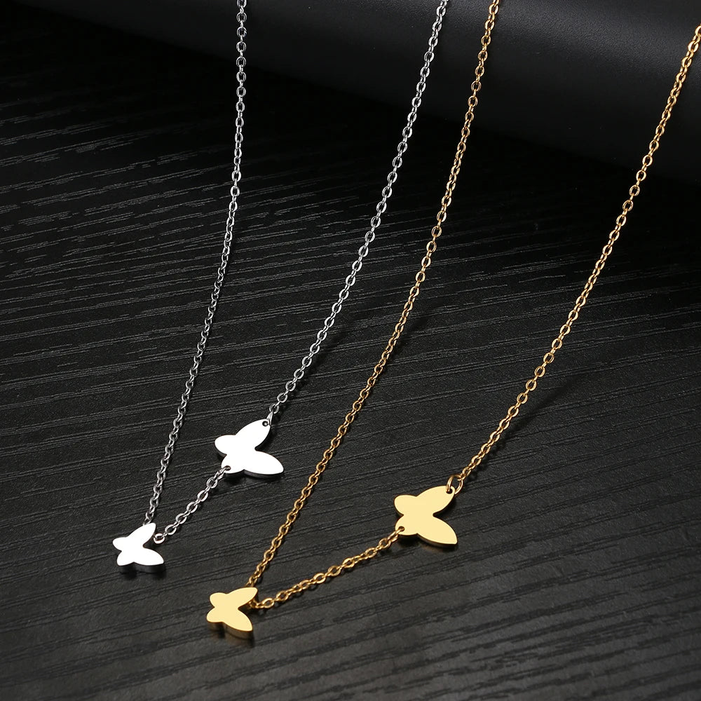 Delicate Butterfly Necklace (Gold/Silver)