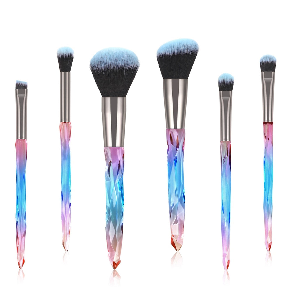 Crystal Makeup Brushes Set (2/2) (4 colors)