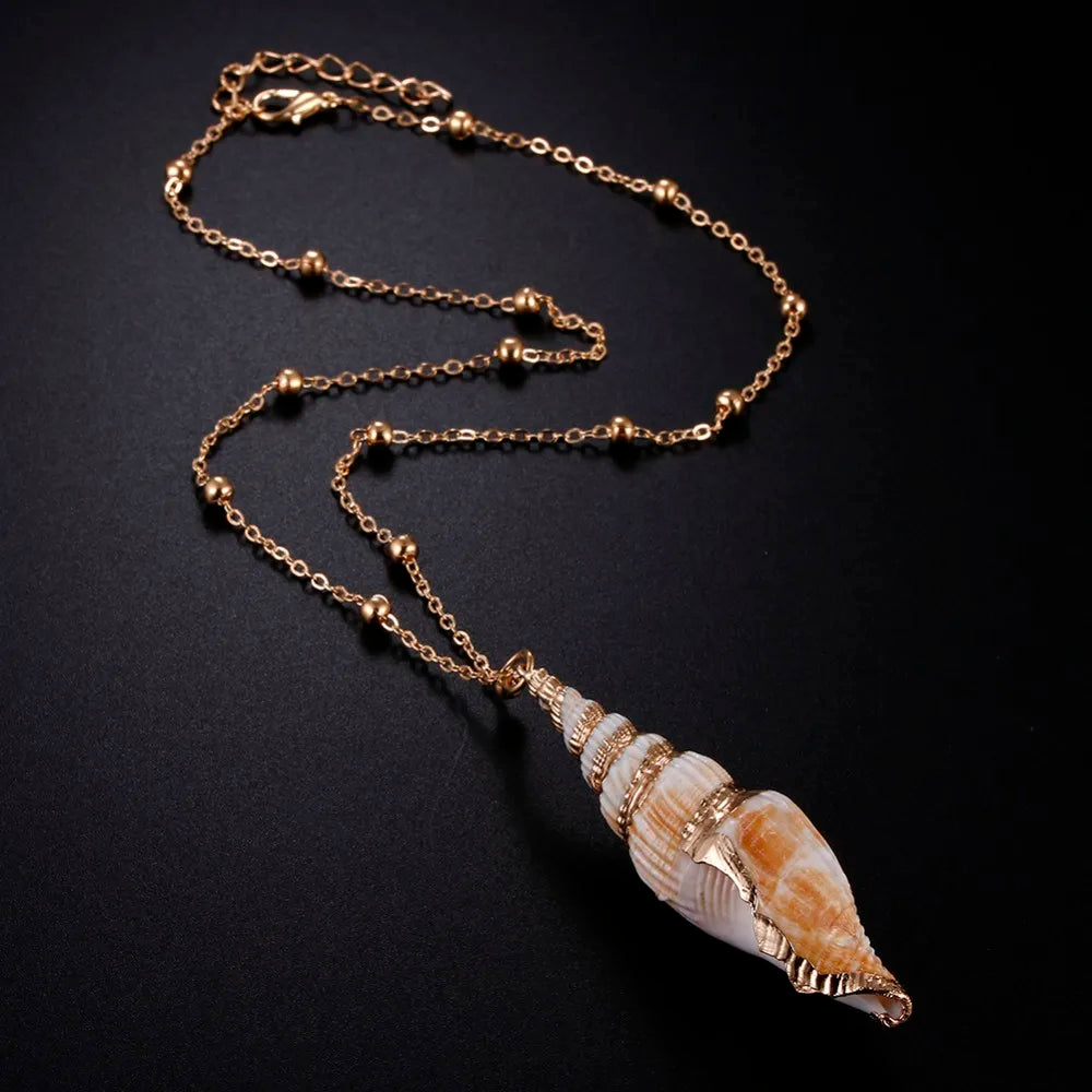 Sea Shell Conch Pendant Necklaces