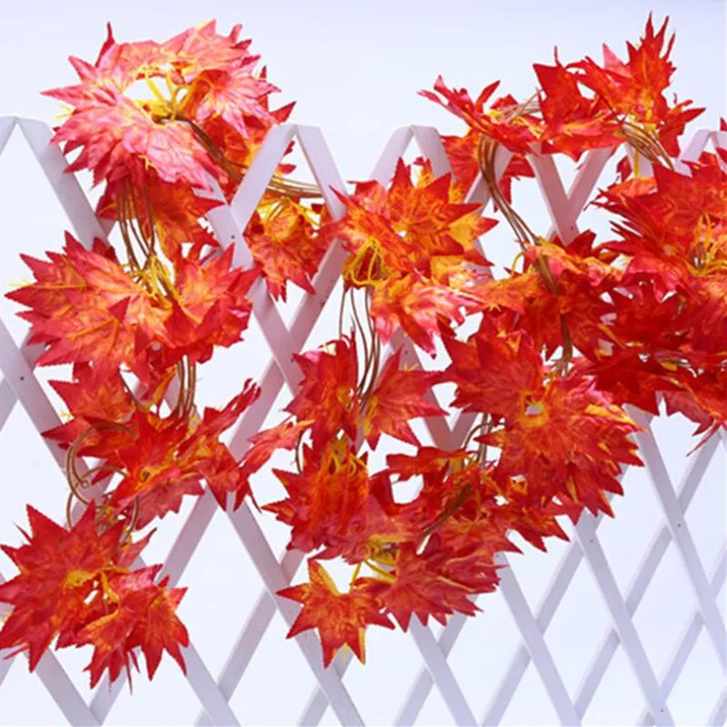 24pcs Maple Leaf Plastic Vines