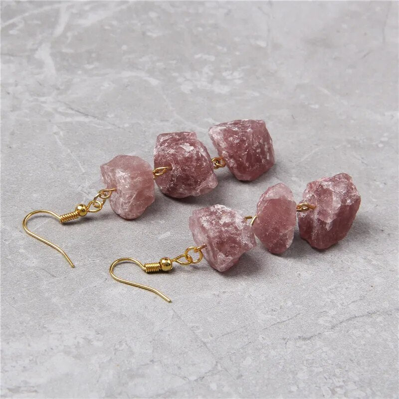 Natural Crystal Earrings (10 options)