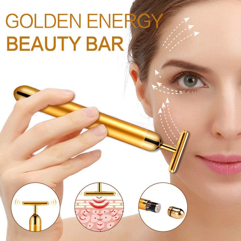 Gold Vibrating Facial Massage Tools