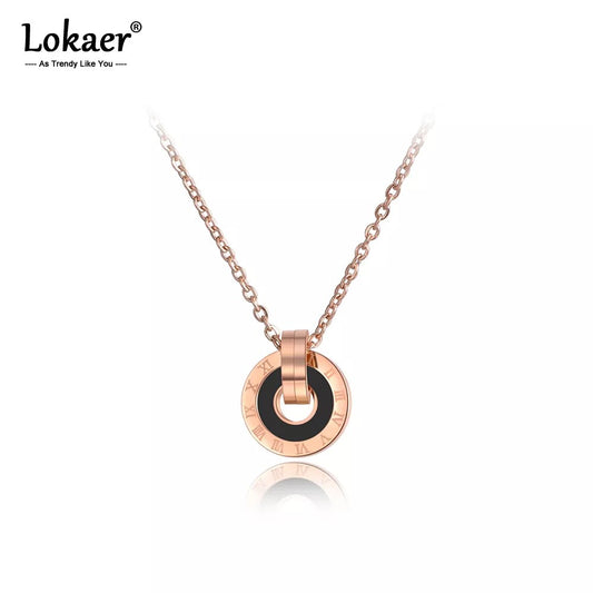 Double Circle Necklace (4 colors)