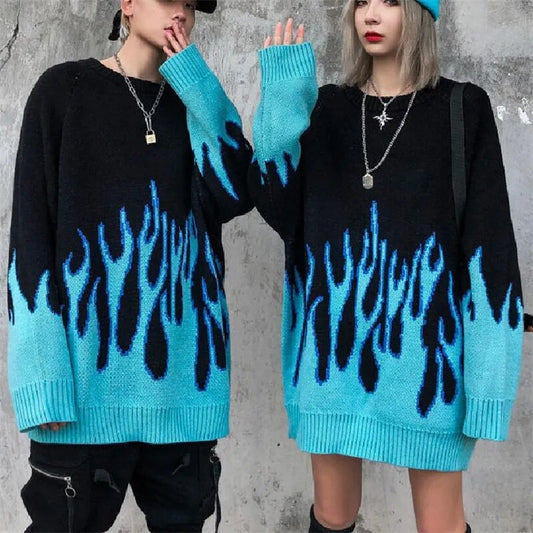 Flame Sweater (Orange/Purple/Blue)