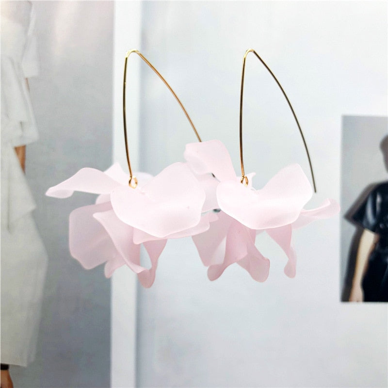 Resin Flower Drop Earrings (34 styles)