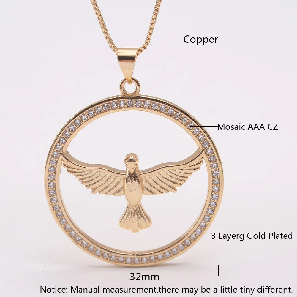 Holy Spirit Bird Pendant Necklace