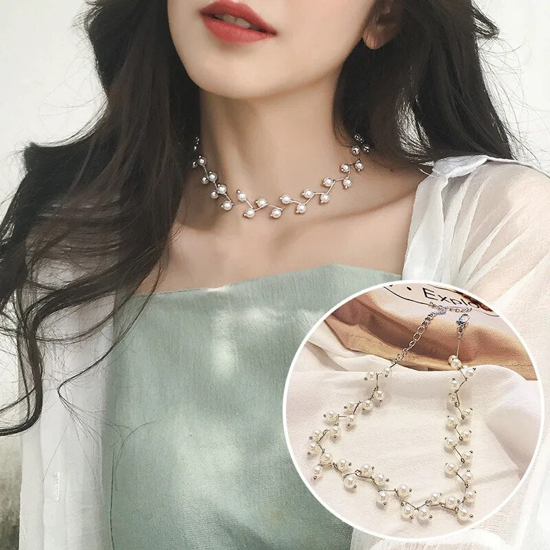 Pearl Choker (4 colors)