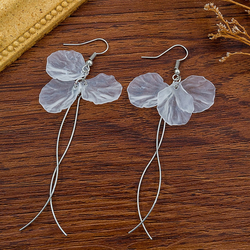 Resin Flower Drop Earrings (34 styles)