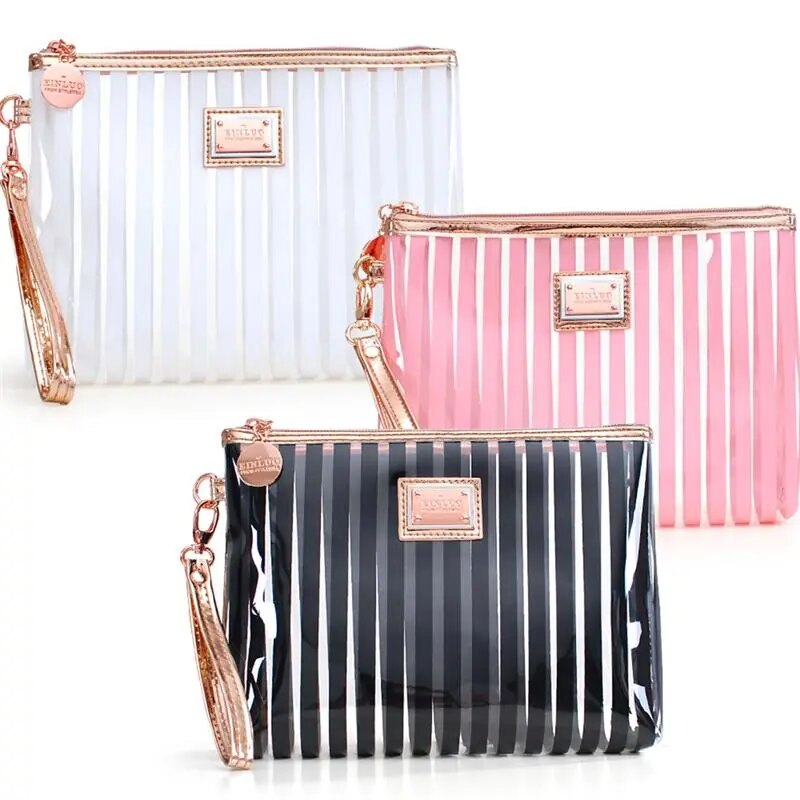 Striped Cosmetic Bags (3 colors)