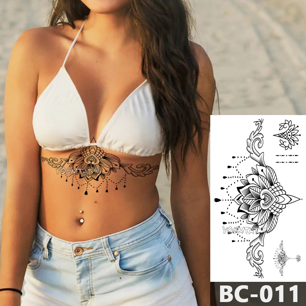 Chest Body Temporary Tattoo (23 options)