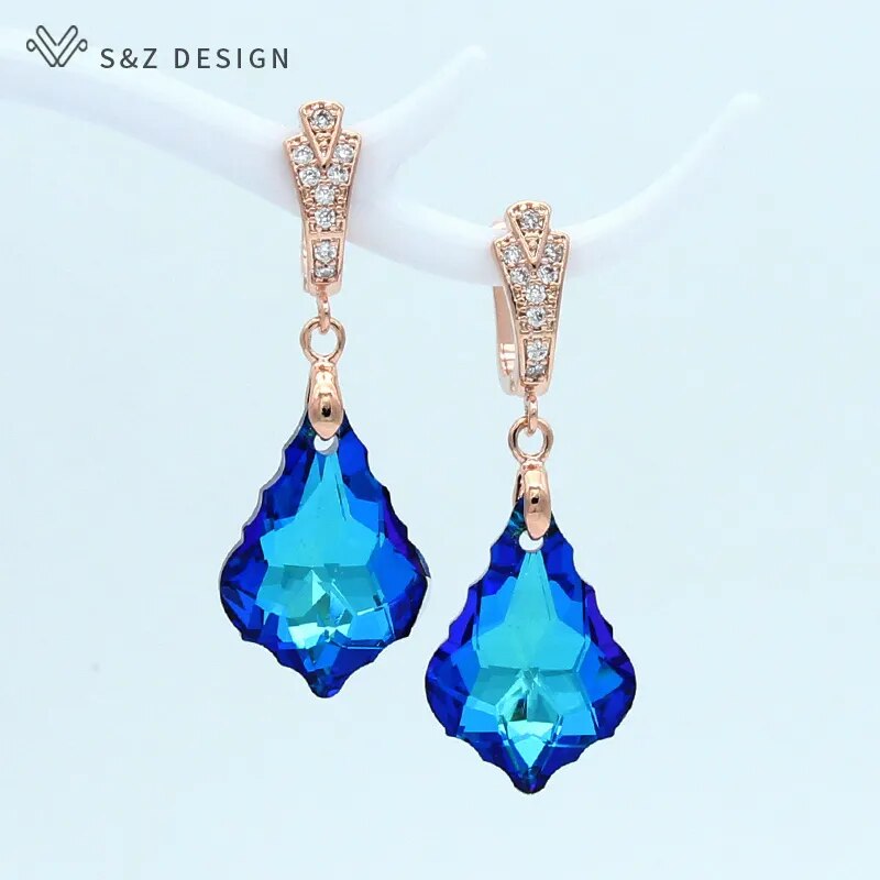 Crystal Water Drop Earrings (6 colors)